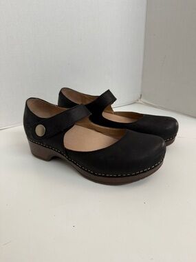 Dansko Mary Jane Beatrice Clog Leather Travel Comfort Boho Prairie Black Brown